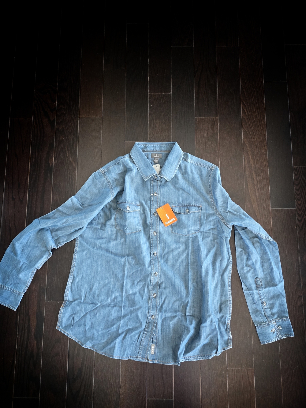 Light Blue Denim Shirt - Casual Button-Down